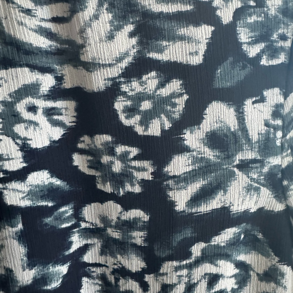 J. Crew Navy Floral Smocked Neck Long Sleeve Blouse NWOT - Picture 5 of 5
